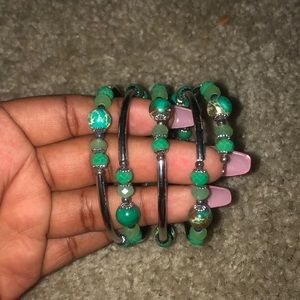 Green Spiral bracelet